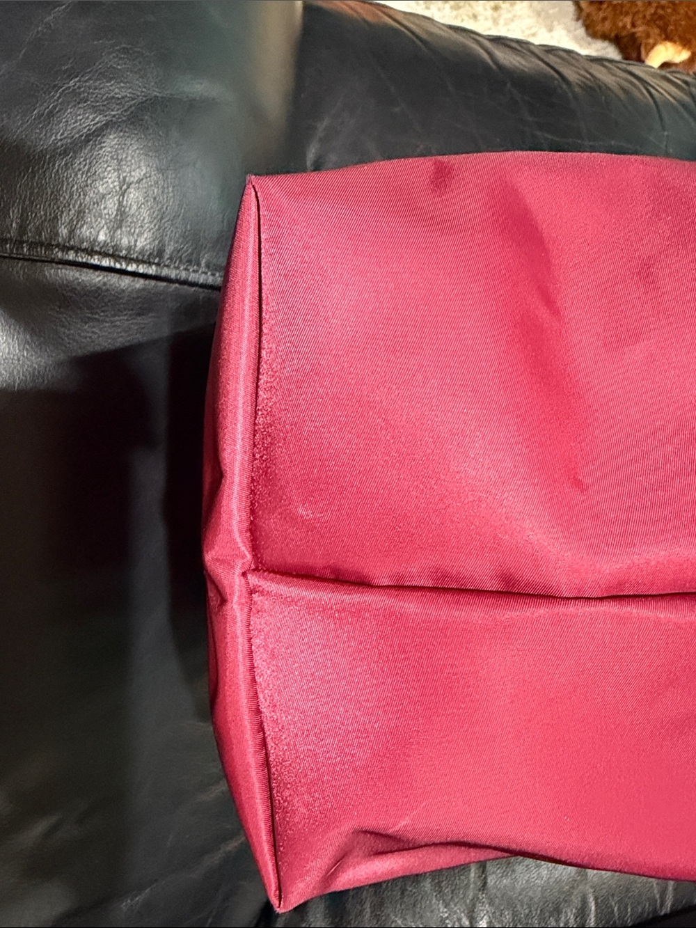 Longchamp Foldable Tote Bag - Raspberry - Picture 5 of 8